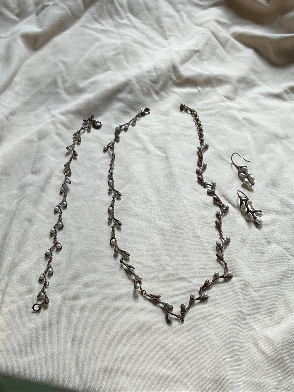 Vintage Michael Michaud Twig-Inspired Necklace, Bracelet and Earrings Set